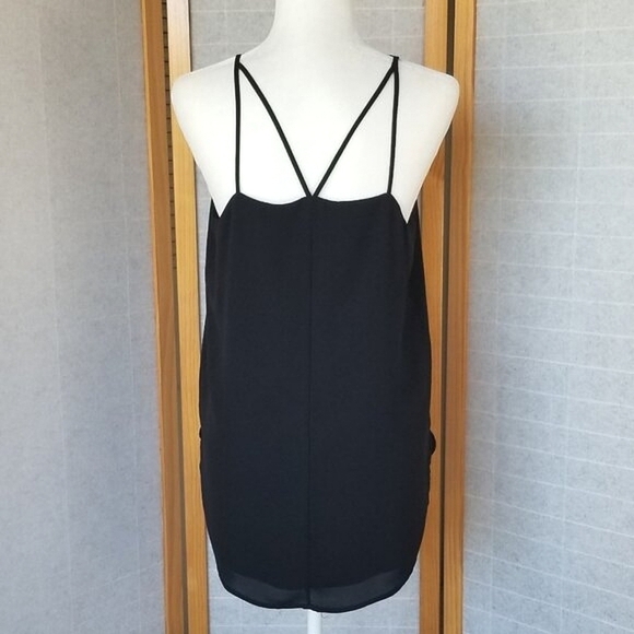 Express Barcelona Cami Tank Top Size Medium Spider Web Silky Black Y2K - Picture 6 of 11